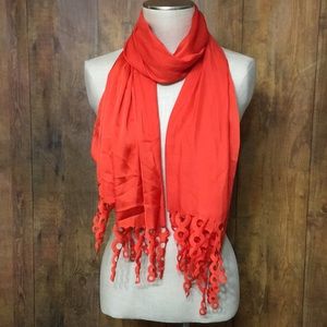 Orange Silky Scarf